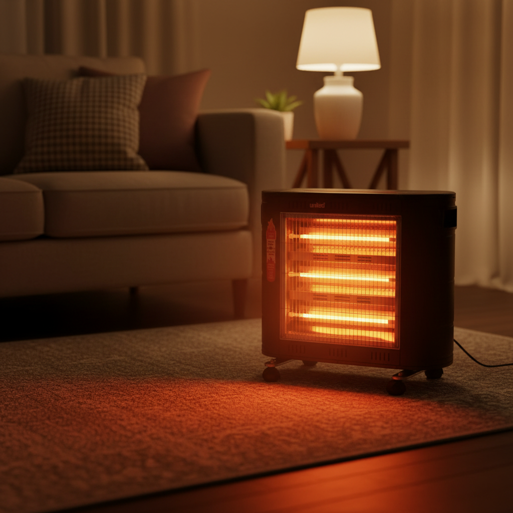 Gemelli Collections Sanford 2400W quartz room heater with 5 heating elements SF1274QRH