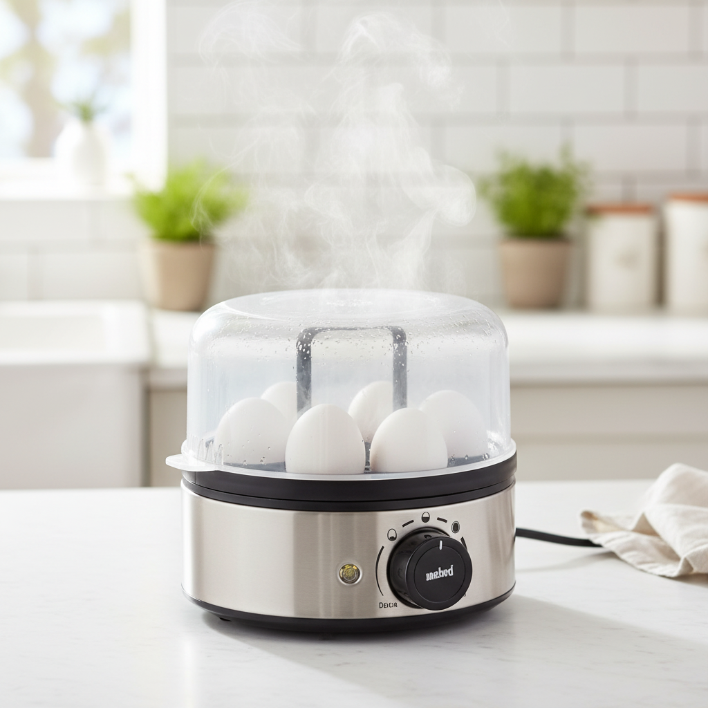 Gemelli Collections 7-piece egg boiler with timer function and dishwasher-safe egg holder SF5755FS