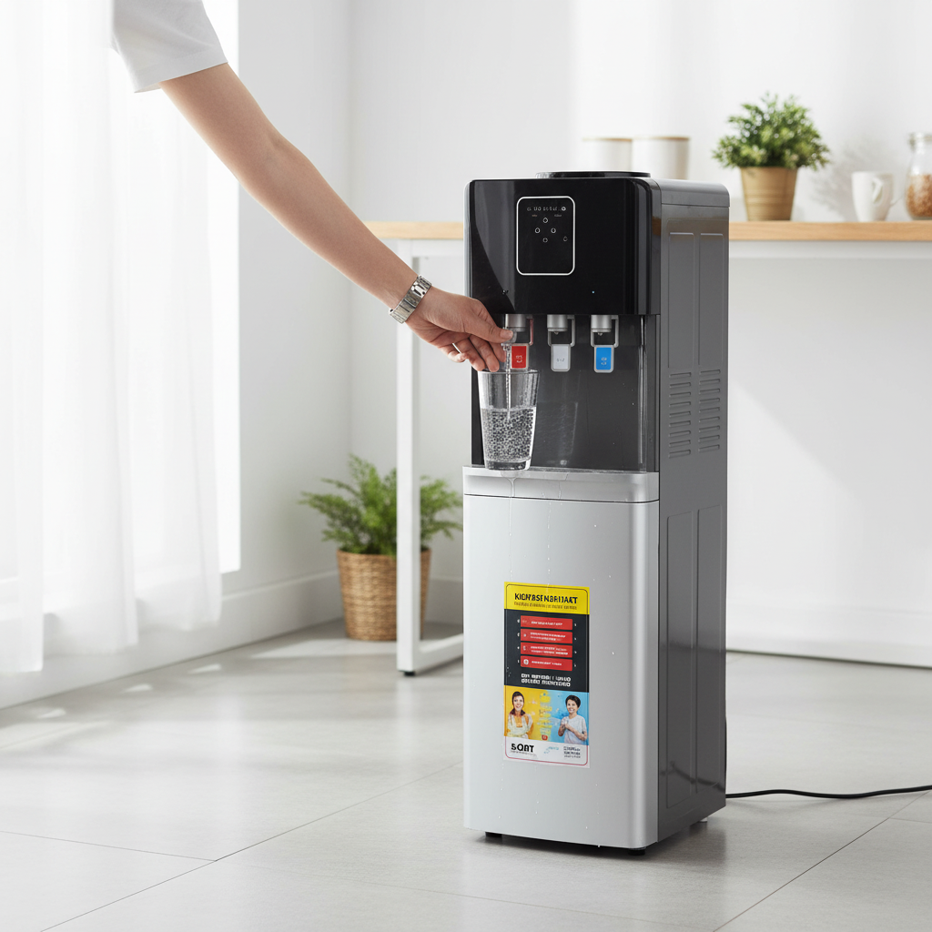Gemelli Collections Sanford 3-tap water dispenser with built-in refrigerator SF1416W