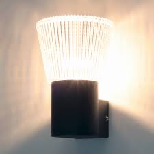 Black Aluminium Outdoor Wall Lamp with E27 Holder LL 506A-BK