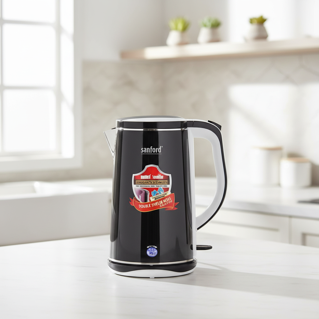 Gemelli Collections Sanford 1.7L double-layer electric kettle with cool-touch body SF1869EK