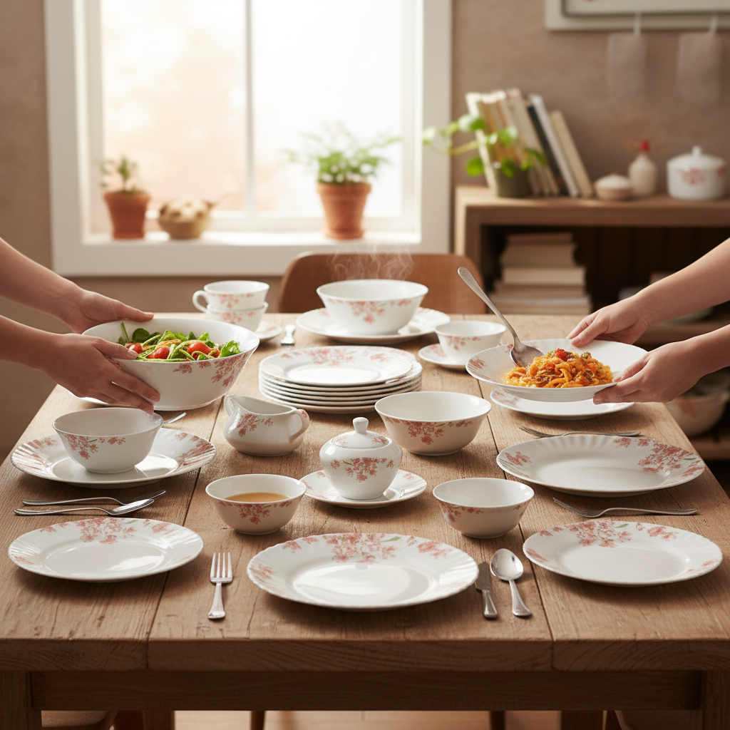 Luminarc Opal Timeless Elizabeth 12pc Dinner Set-V8892