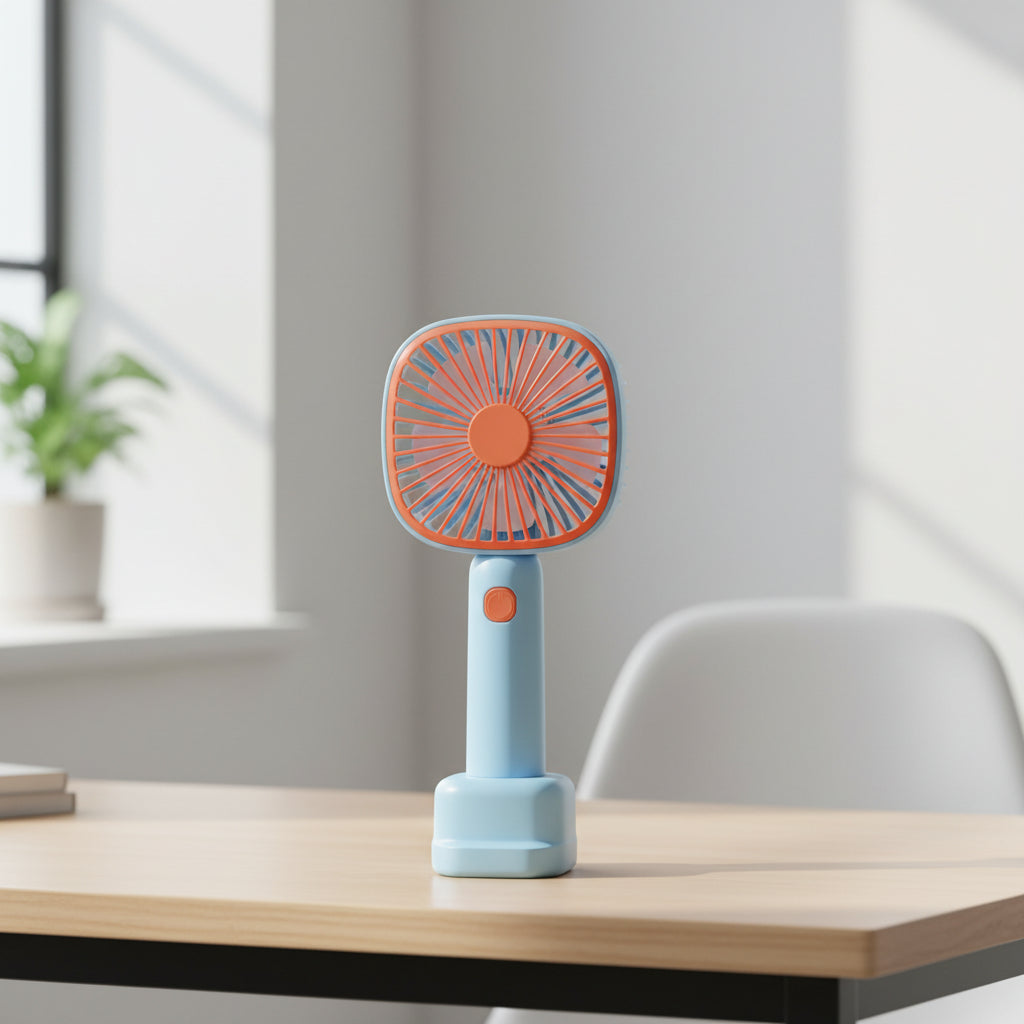 Gemelli Collections Sanford rechargeable hand fan with USB charging and 3 speed settings SF937HFN