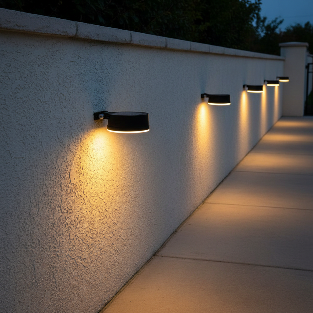 Philips LED Solar Wall Light Round 200 Lumen Vynce