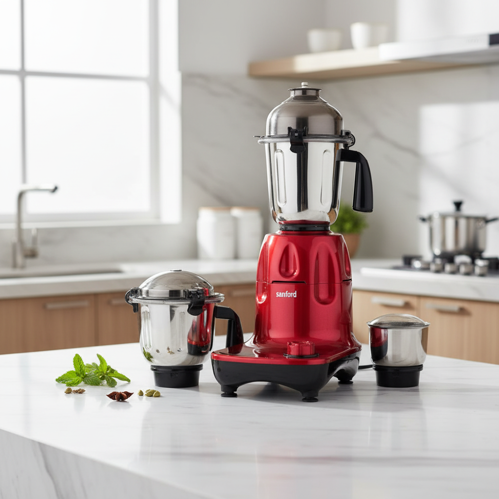 Sanford 3-in-1 Mixer Grinder with Three Stainless Steel Jars - SF5911GM-B