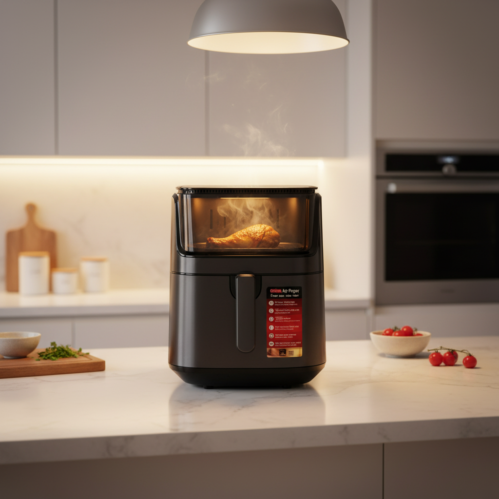 Gemelli Collections Sanford 8.0L air fryer with touch-screen display SF2458AF