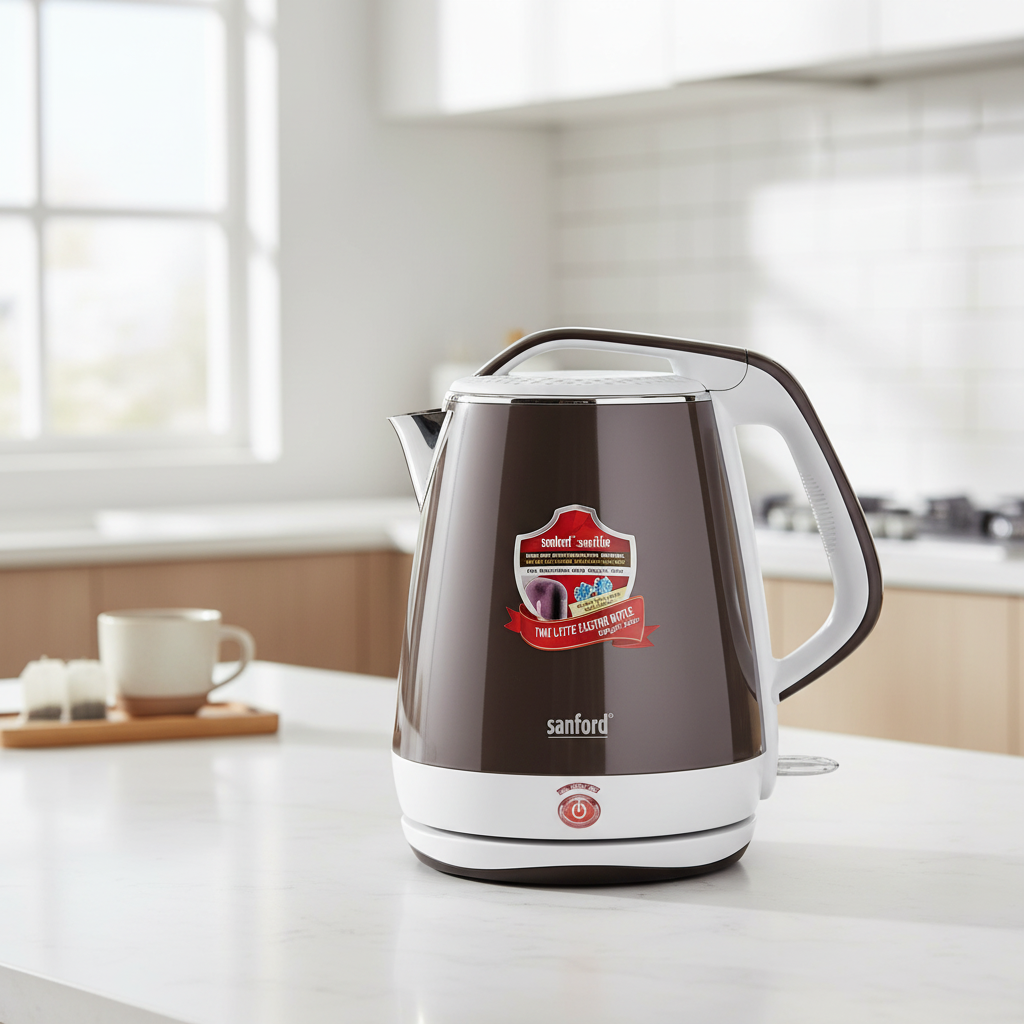 Gemelli Collections Sanford 1.7L double-layer electric kettle with cool-touch body SF3364EK