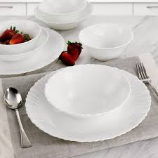 Luminarc Feston White Opal Dinner Set 46pc -V4900