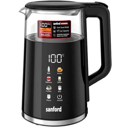 Sanford 1.7L Smart Glass Kettle with Digital Touch Display - SF3361EK