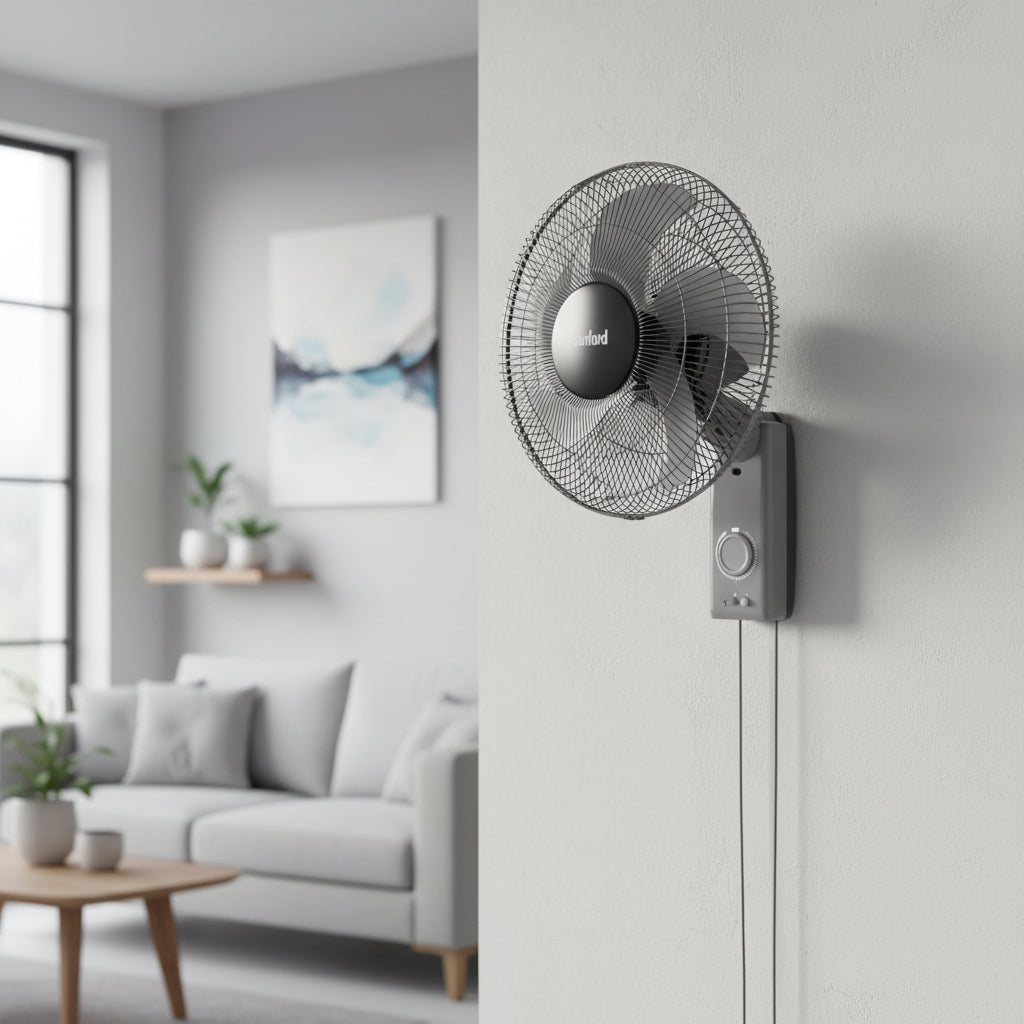 Gemelli Collections 16-inch wall fan with 5 blades and wide-angle airflow SF932WFN