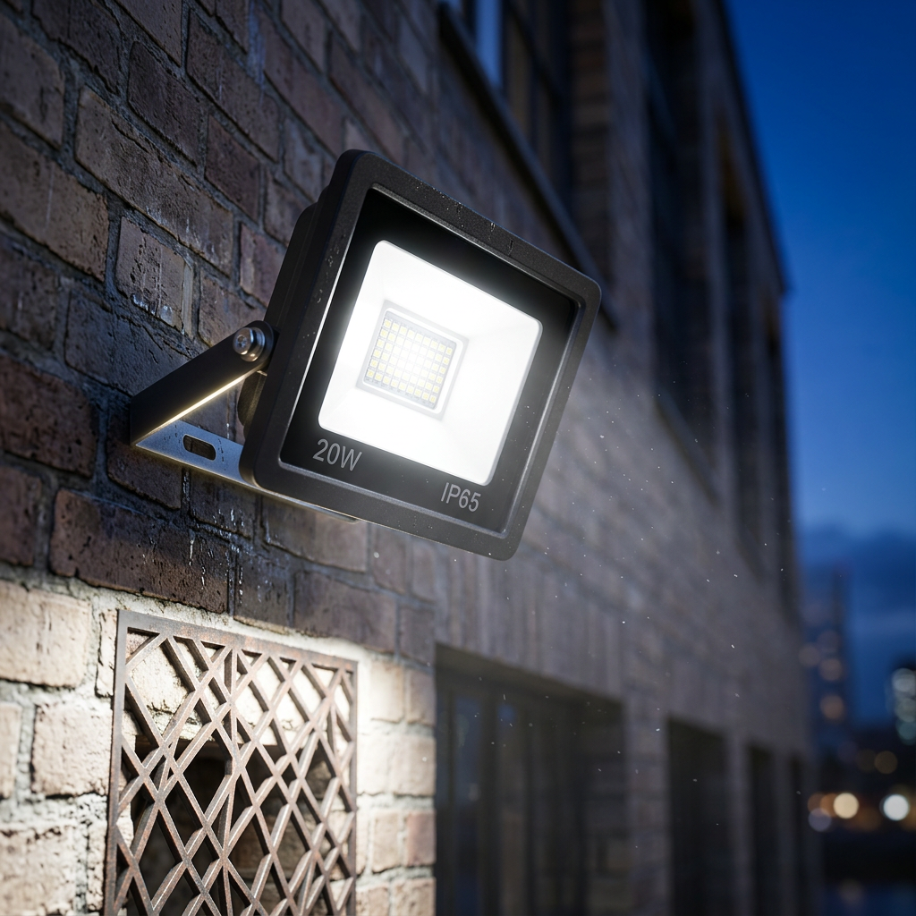 20W LED Flood Light 6500K Daylight White IP65 Rated SL 1079-02-BK-DL
