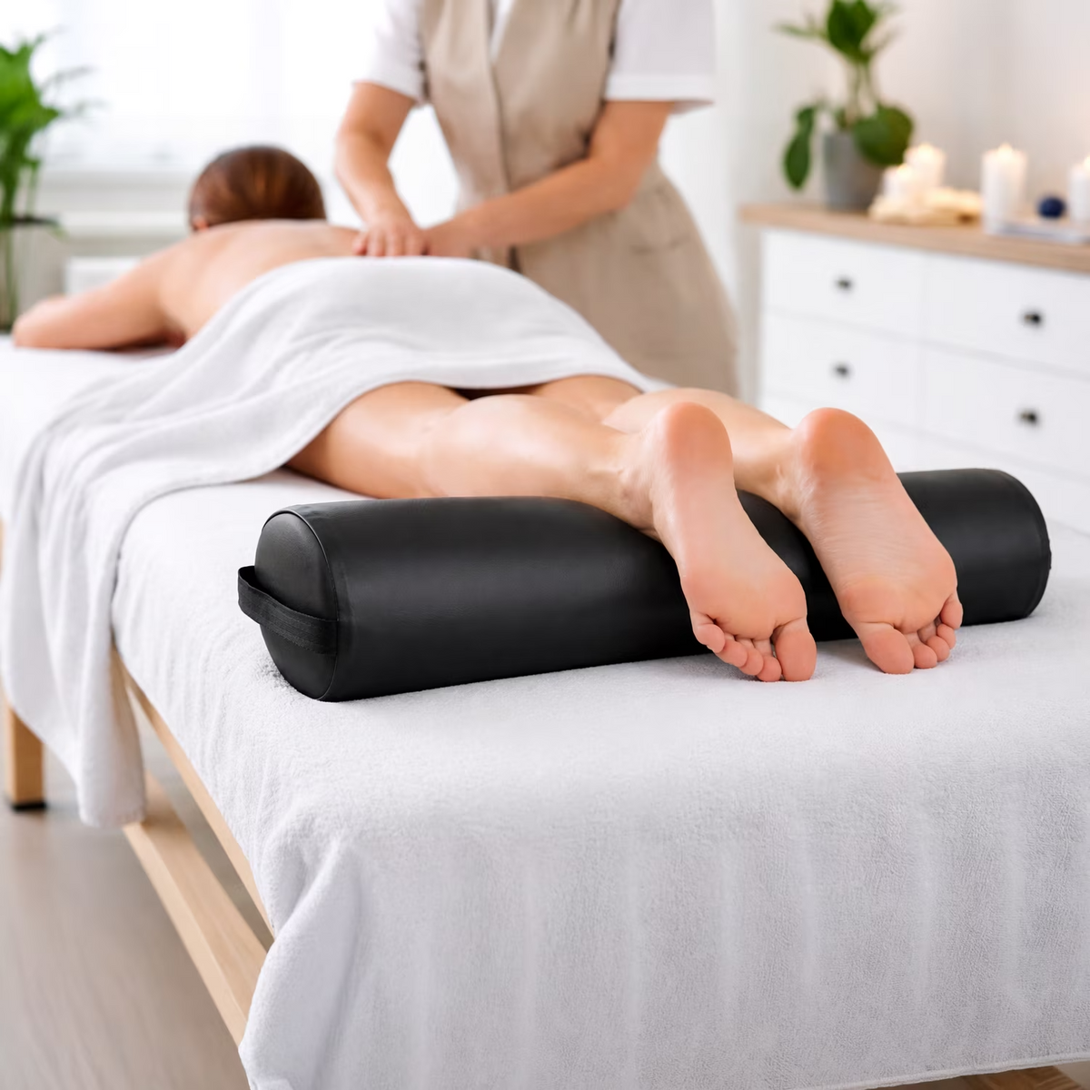 Grey Leather Massage Table Bolster PMSGTBL10