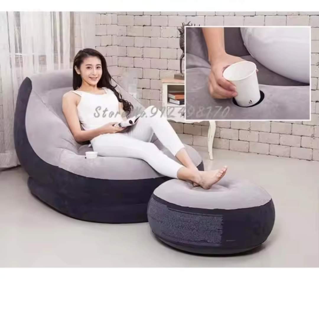 inflatable seat and ottoman set with manual pump, available in Nairobi, Kenya