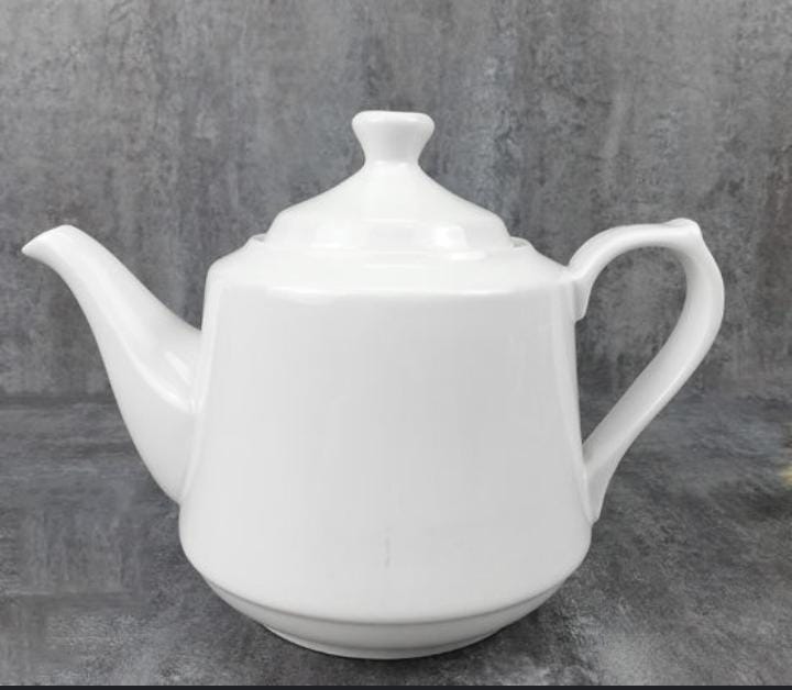 600ml Square Ceramic White Kettle