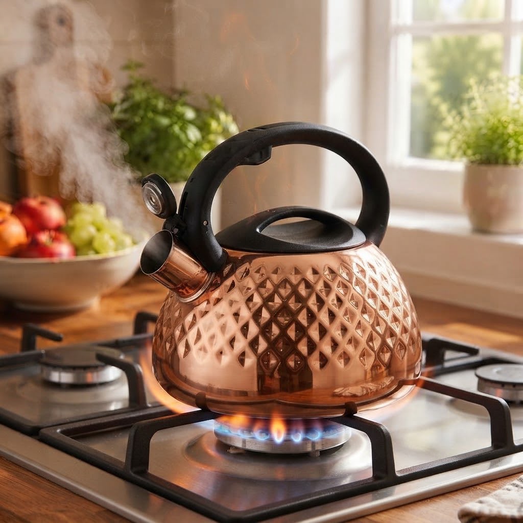 Gemelli Collections 3L whistling kettle for boiling water and preparing tea, coffee and other hot beverages.