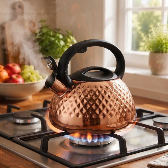 Gemelli Collections 3L whistling kettle for boiling water and preparing tea, coffee and other hot beverages.