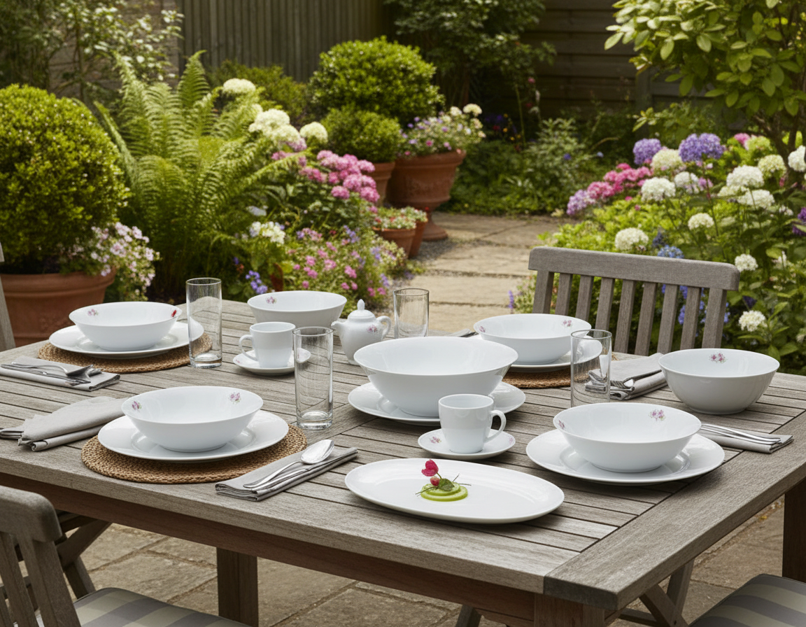 Luminarc Neo Carine White 46pc Dinner set-N4781