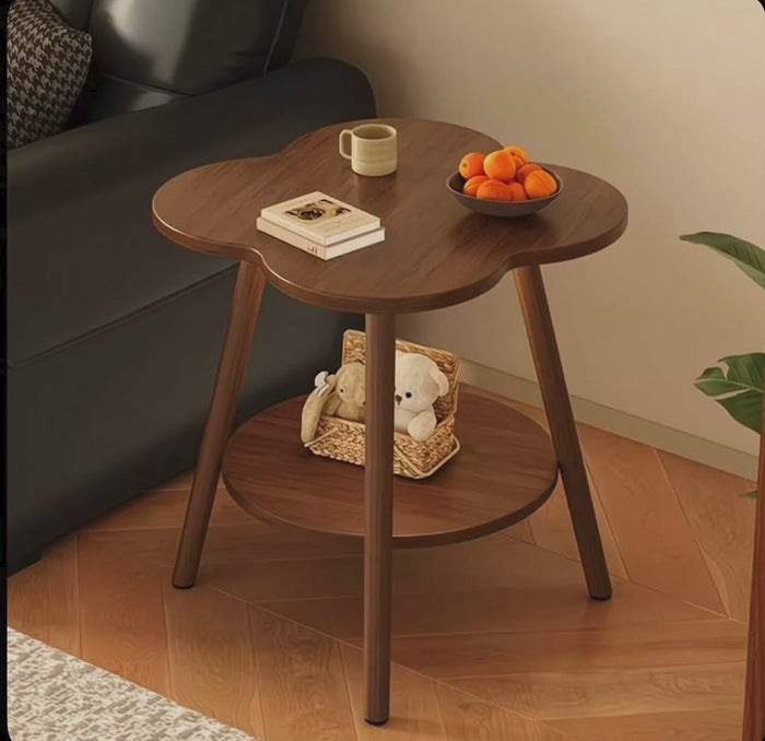 Brown Variant: Minimalist side table 50 × 50cm in brown for living room and bedroom, available in Nairobi, Kenya