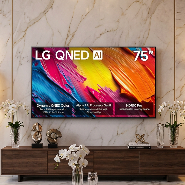 75-Inch LG QNED 4K AI Smart TV WebOS 25 75QNED70A