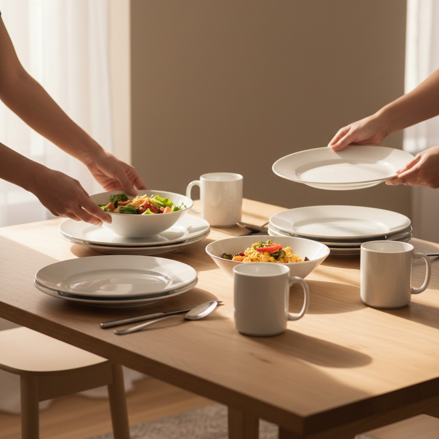 Luminarc Opal Timeless Plain 12pc Dinner Set