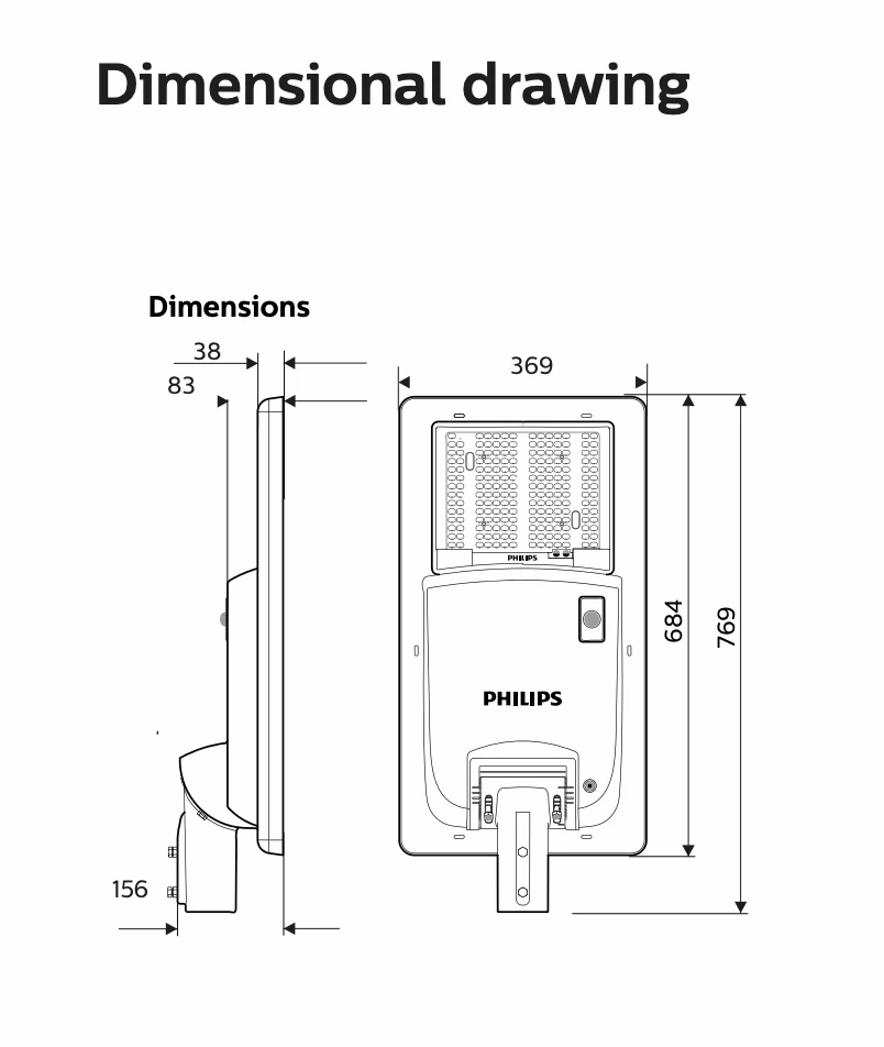 Philips LED Solar Streetlight 3000 Lumen BRP710