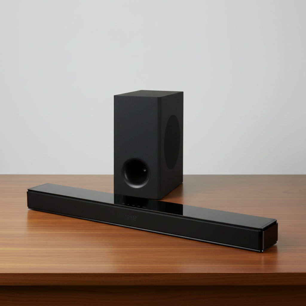 2.1 sound bar RA/107 160W with wired subwoofer Bluetooth USB FM LED display