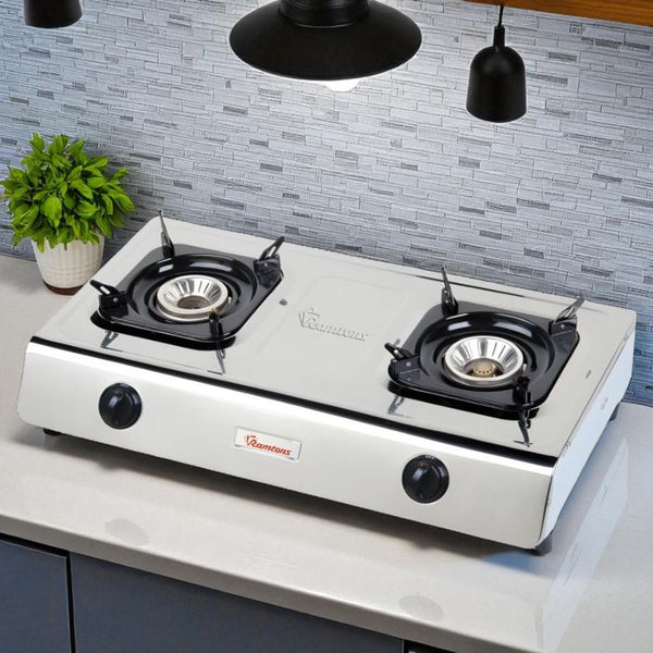 2 burner stainless steel gas cooker RG/518 modern kitchen appliance