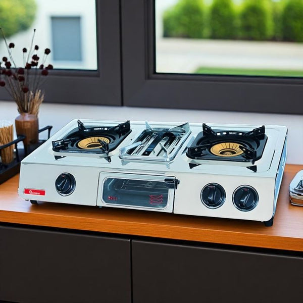 2 burner stainless steel gas cooker RG/504 with heavy duty build