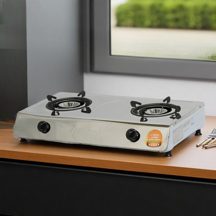 2 burner stainless steel gas cooker RG/544 compact design