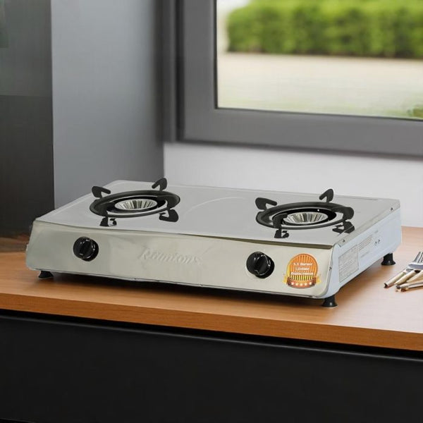 2 burner stainless steel gas cooker RG/544 compact design