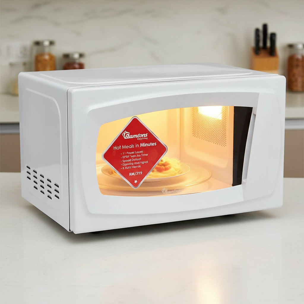 Twenty liter white digital microwave, model RM/319.