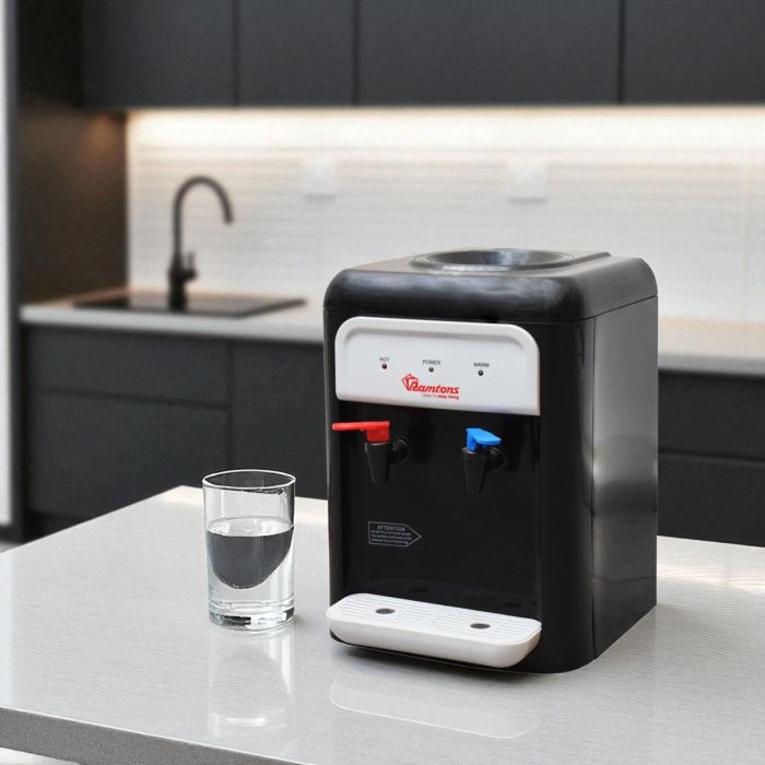 Table top water dispenser with hot and normal water functions and 5.0 liters per hour hot water output
