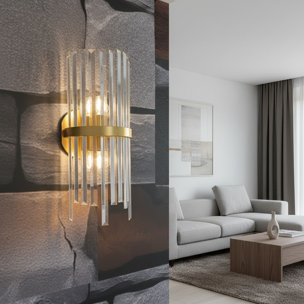 Gold Wall Bracket Light E14 LP 8189-GO
