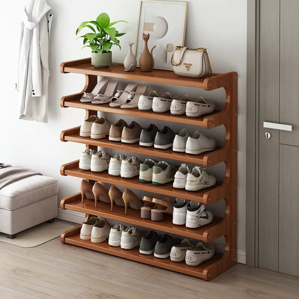 6-Layer Bamboo Shoe Rack