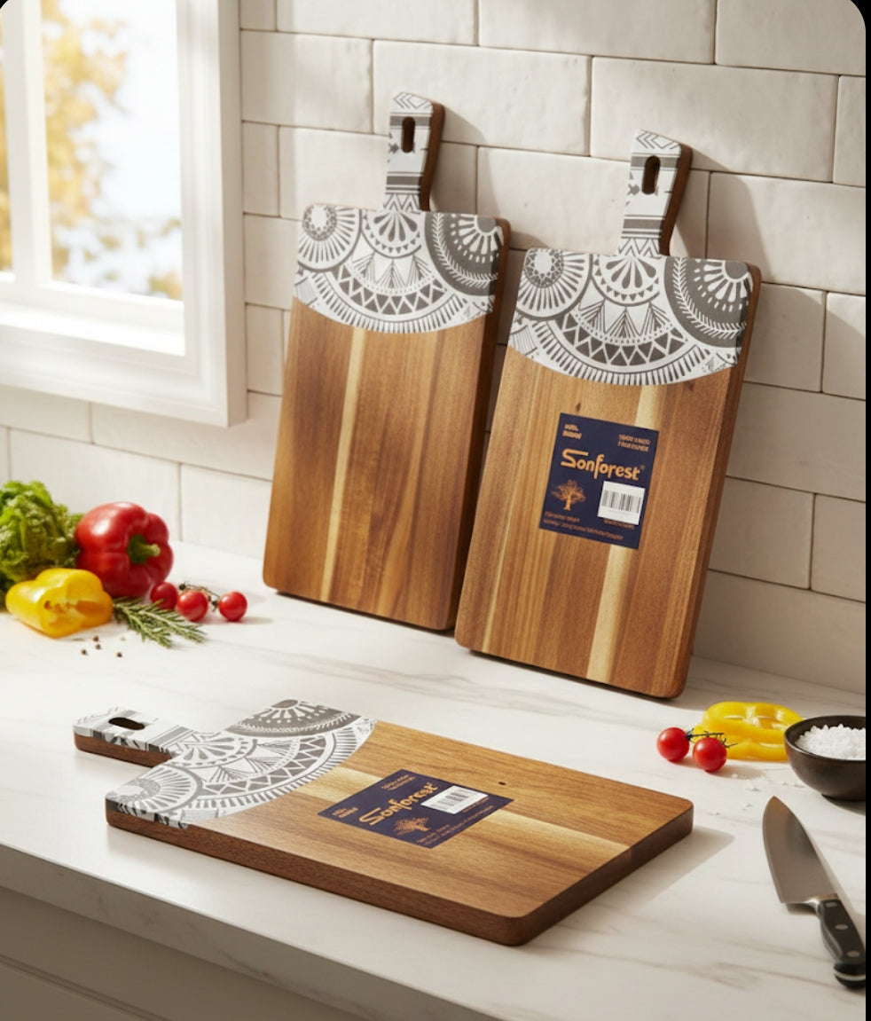 Rectangular Acacia Wood Cutting & Serving Board
