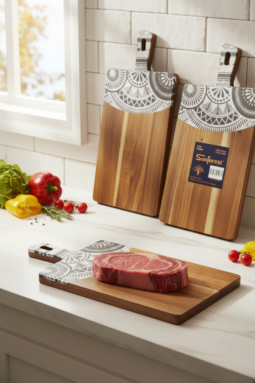 Rectangular Acacia Wood Cutting & Serving Board