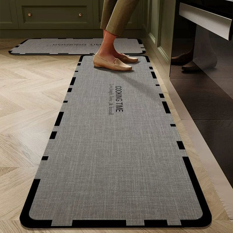2 piece anti slip kitchen mat set with rubber backing in 40x60cm and 40x120cm sizes for kitchen floor protection and comfort.