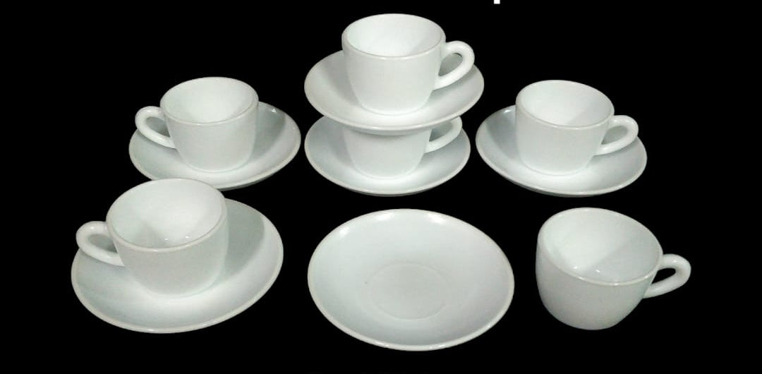 6+6pcs Plain Cup & Saucer