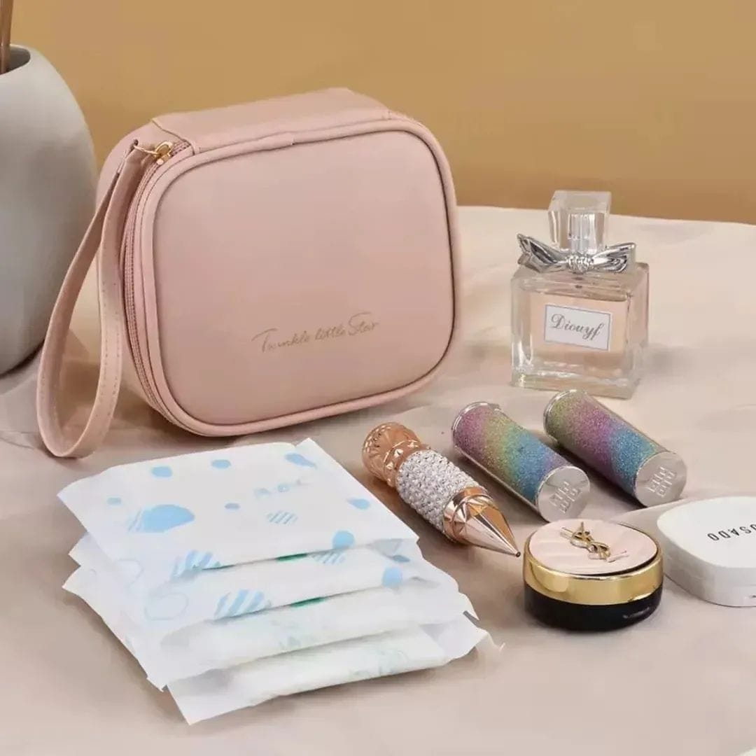 Waterproof mini pads pouch for discreet and hygienic sanitary pad storage