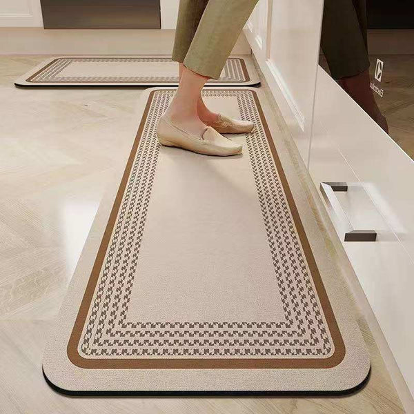 Gemelli Colllection anti slip kitchen mats set of 2 rubber bottom floor rugs 50x80 50x150 absorbent kitchen runner mats