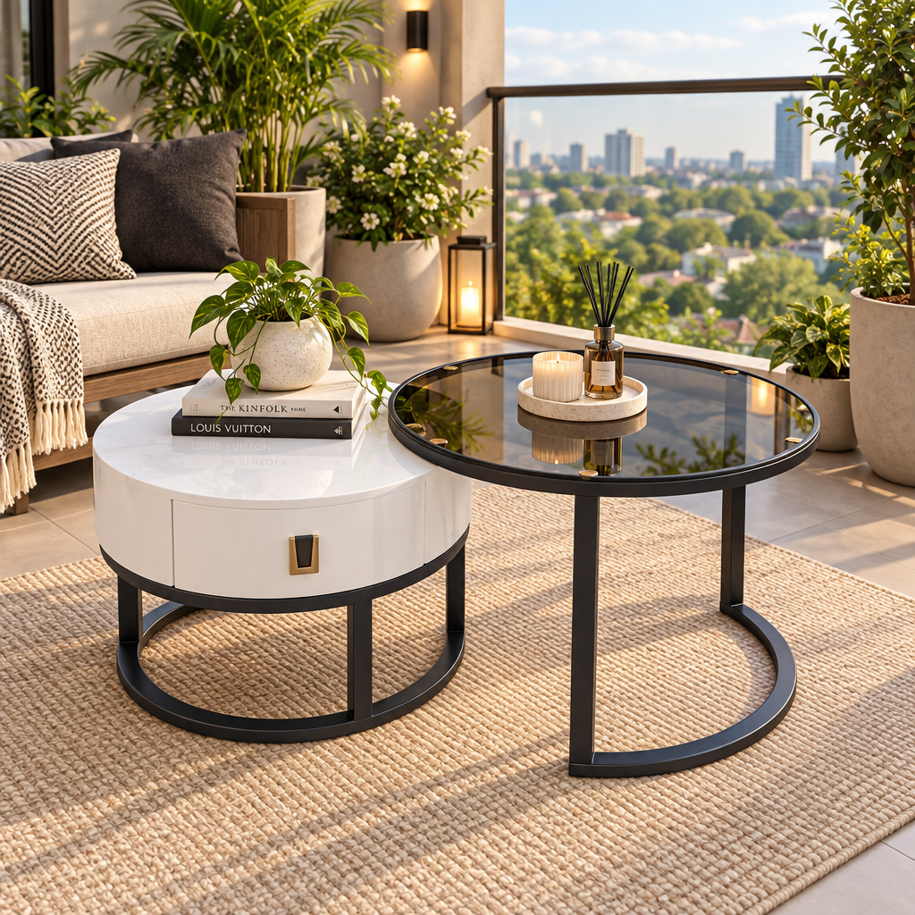 2-Piece Nesting Coffee Table Set