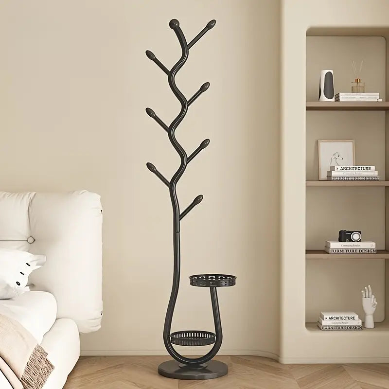 Cream Style Floor Standing Coat Rack