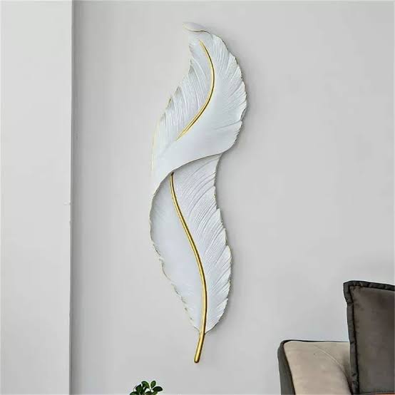 Feather Wall Art with Back Lights – LED Decorative Wall Panel for Modern Home and Office Interior Lighting Decor