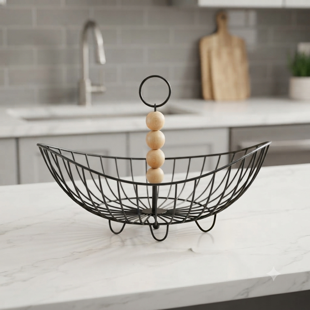 Single Layer Metallic Fruit Rack