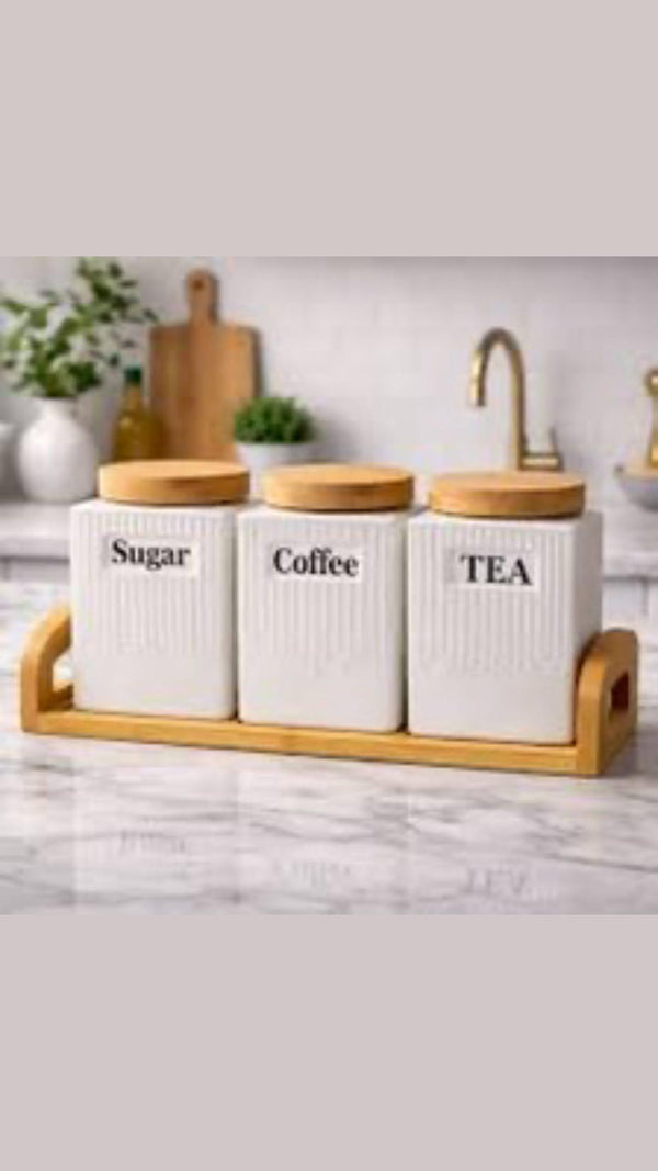 3 Piece Ceramic Canisters