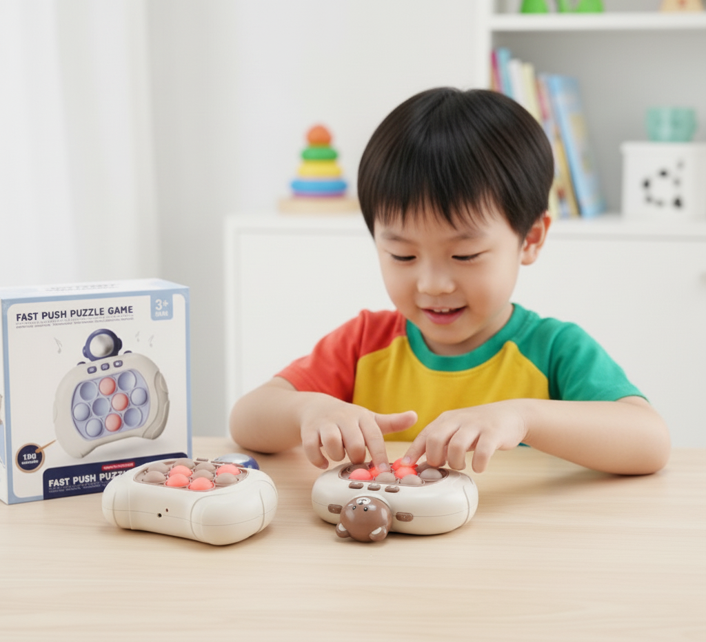 kids console with lights and music bubbles