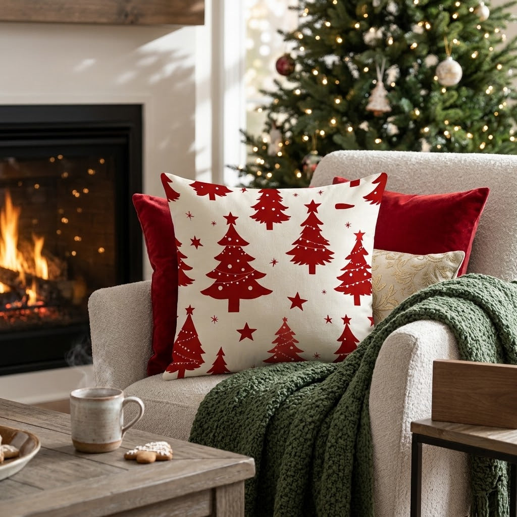 4-Piece Christmas Cushion Cover Set 45 × 45cm