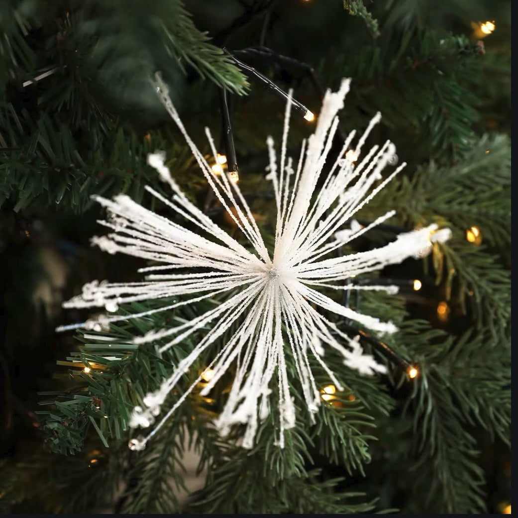3-Piece Glitter Firework Christmas Tree Picks in Gold, Silver, Rose Gold and White