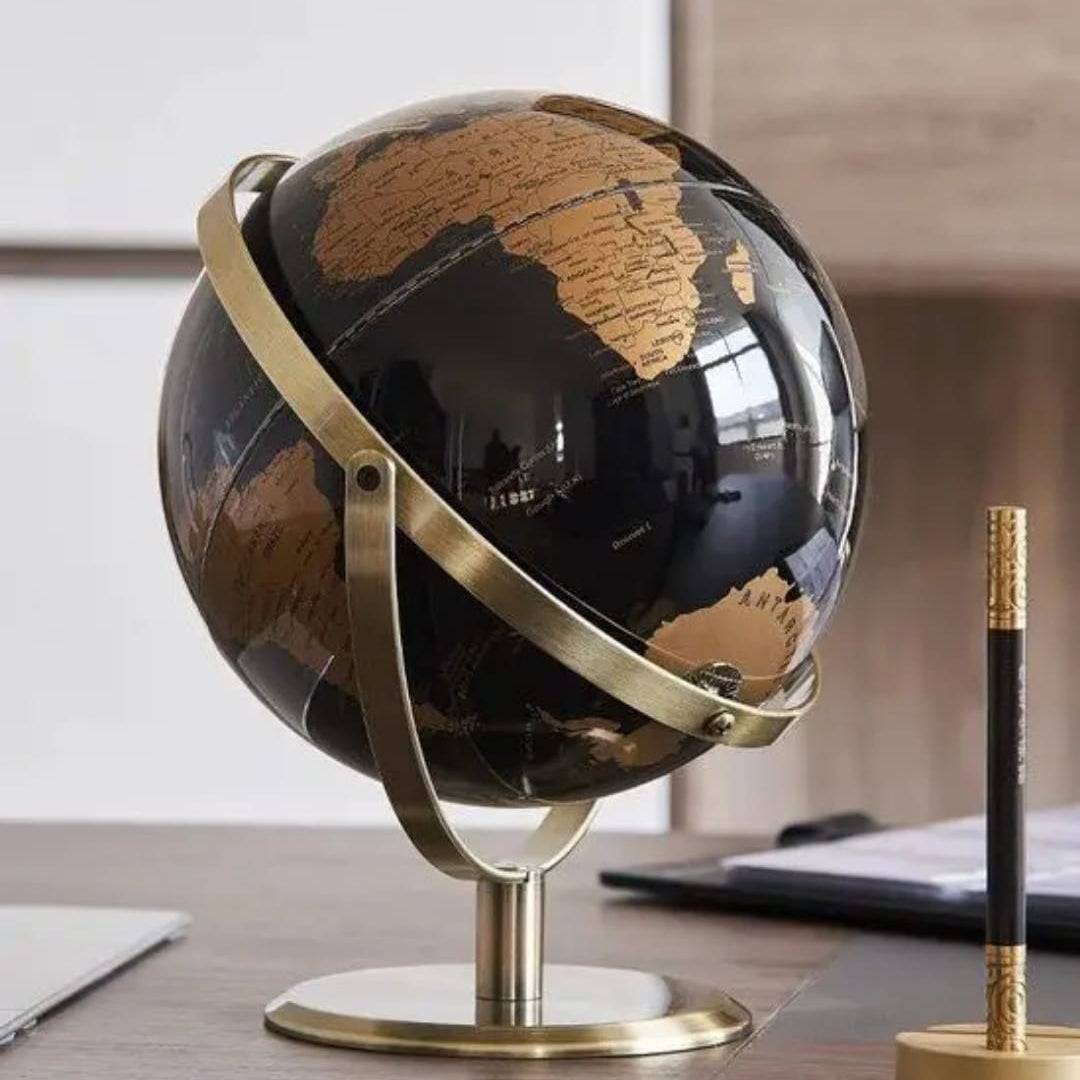 Retro World Globe 32cm with Rotating Stand