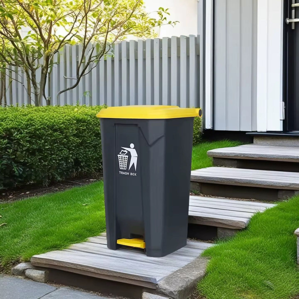 Black And Yellow Foot Petal Bin